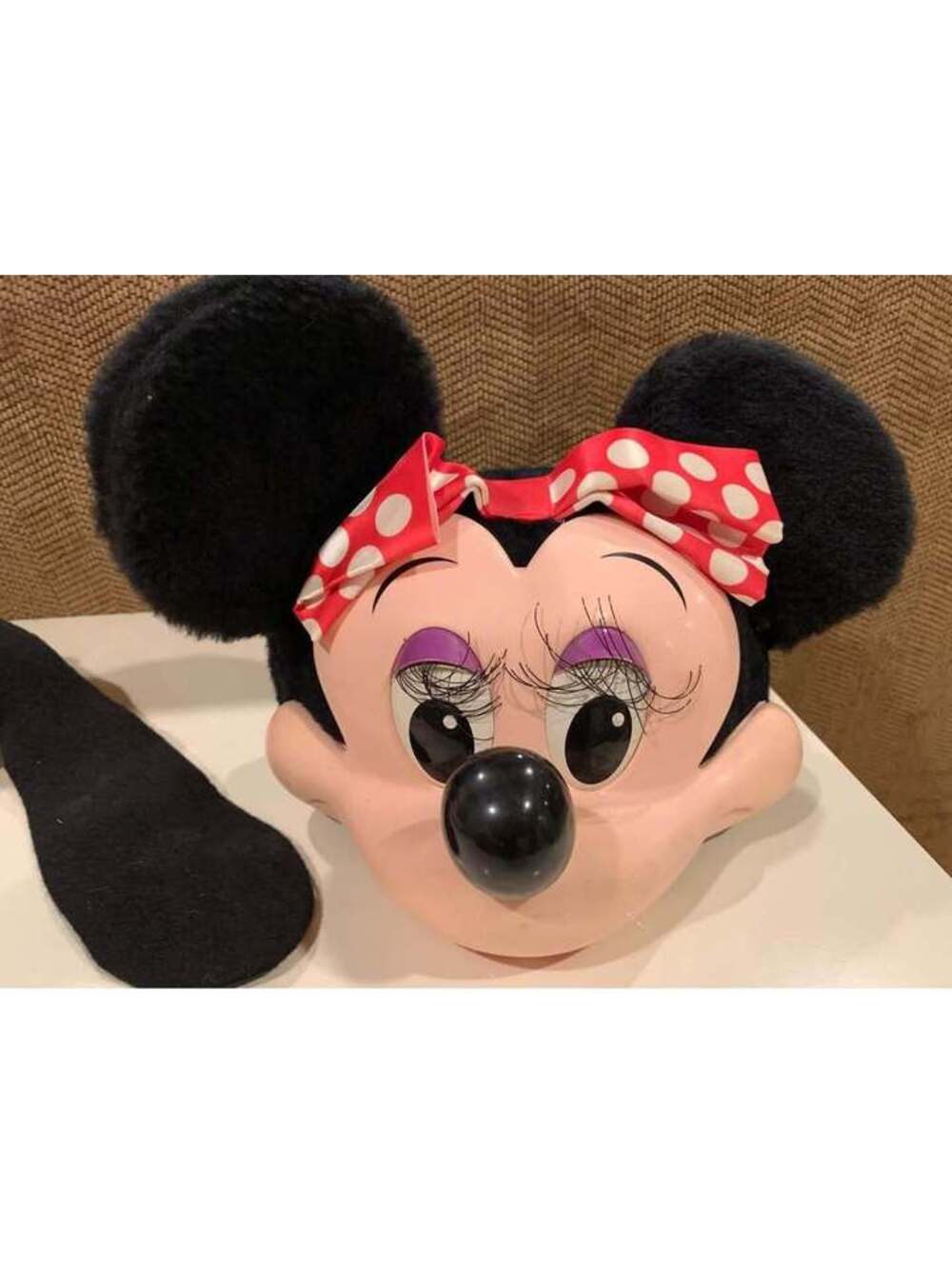 Vintage 90s Disney Minnie Mouse 3D Hard Plastic Face Snapback Hat Cap